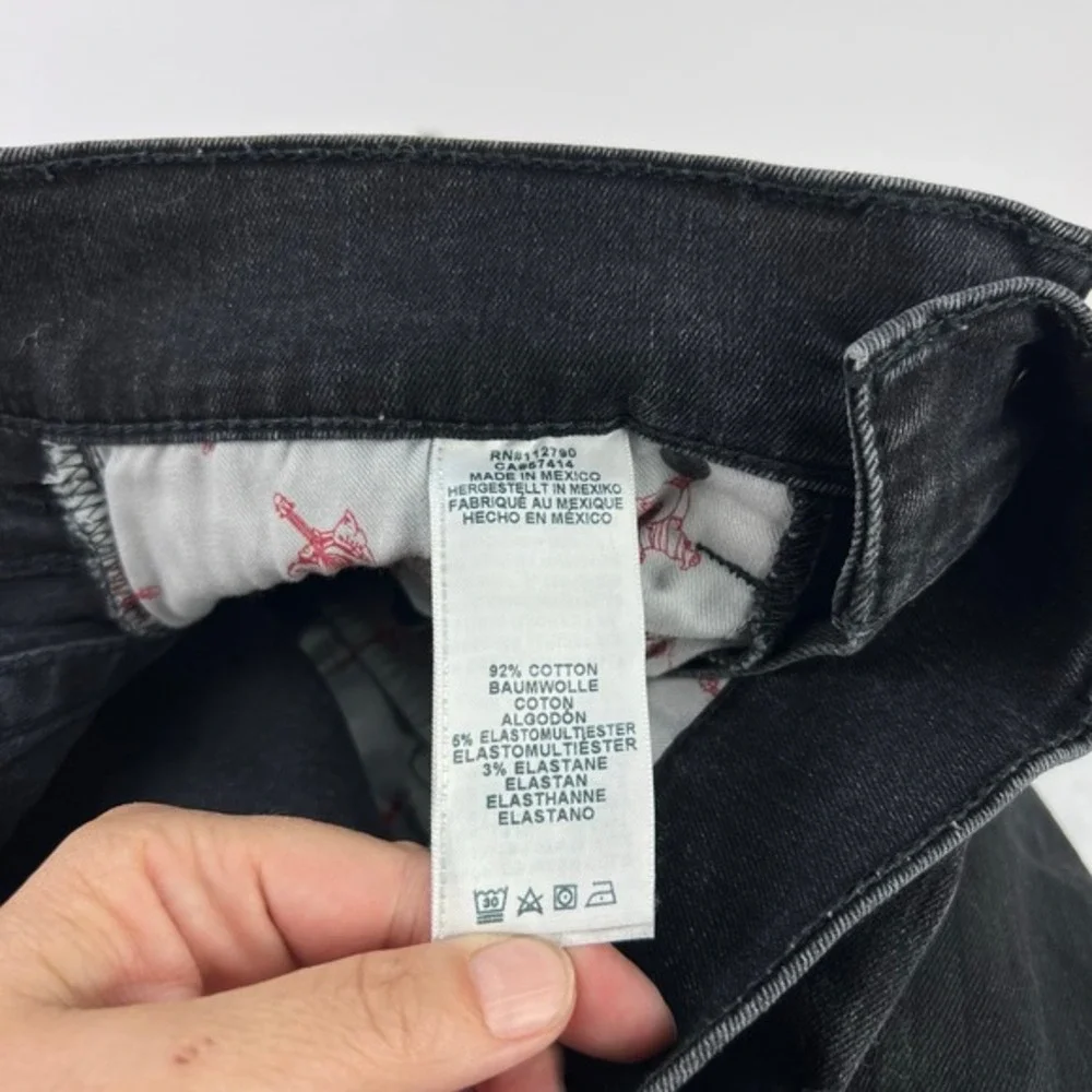 VTG True Religion Section Straight Flap‎ Pockets Jeans Mens Made In USA 30X33